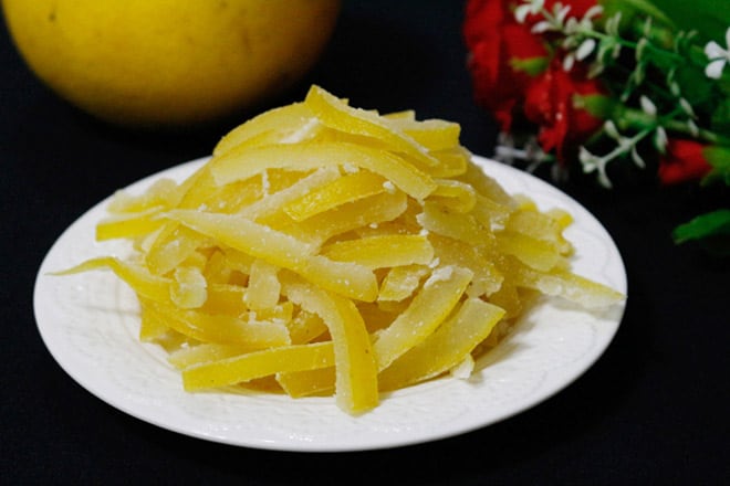 mứt vỏ bưởi sấy dẻo