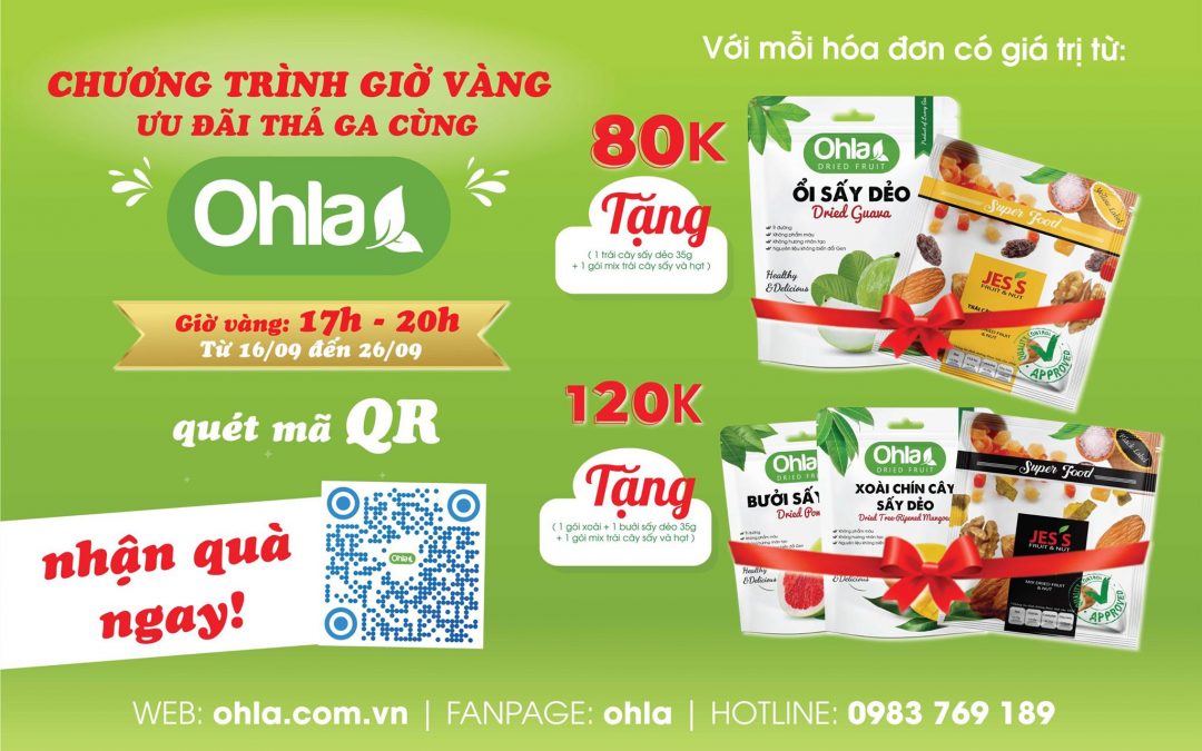 Chương trình giờ vàng – ưu đãi thả ga cùng Ohla