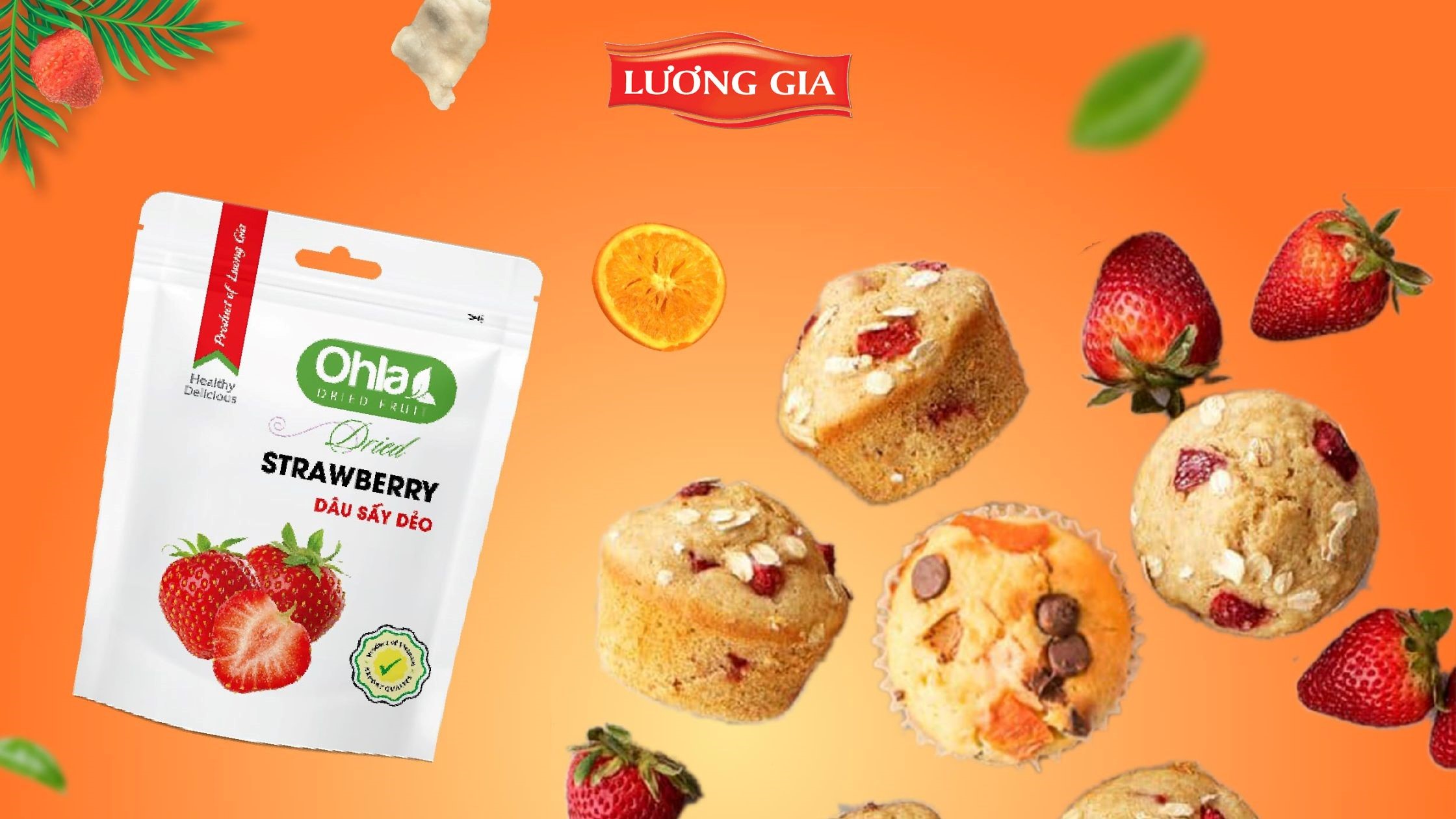Món tráng miệng với trái cây sấy dẻo