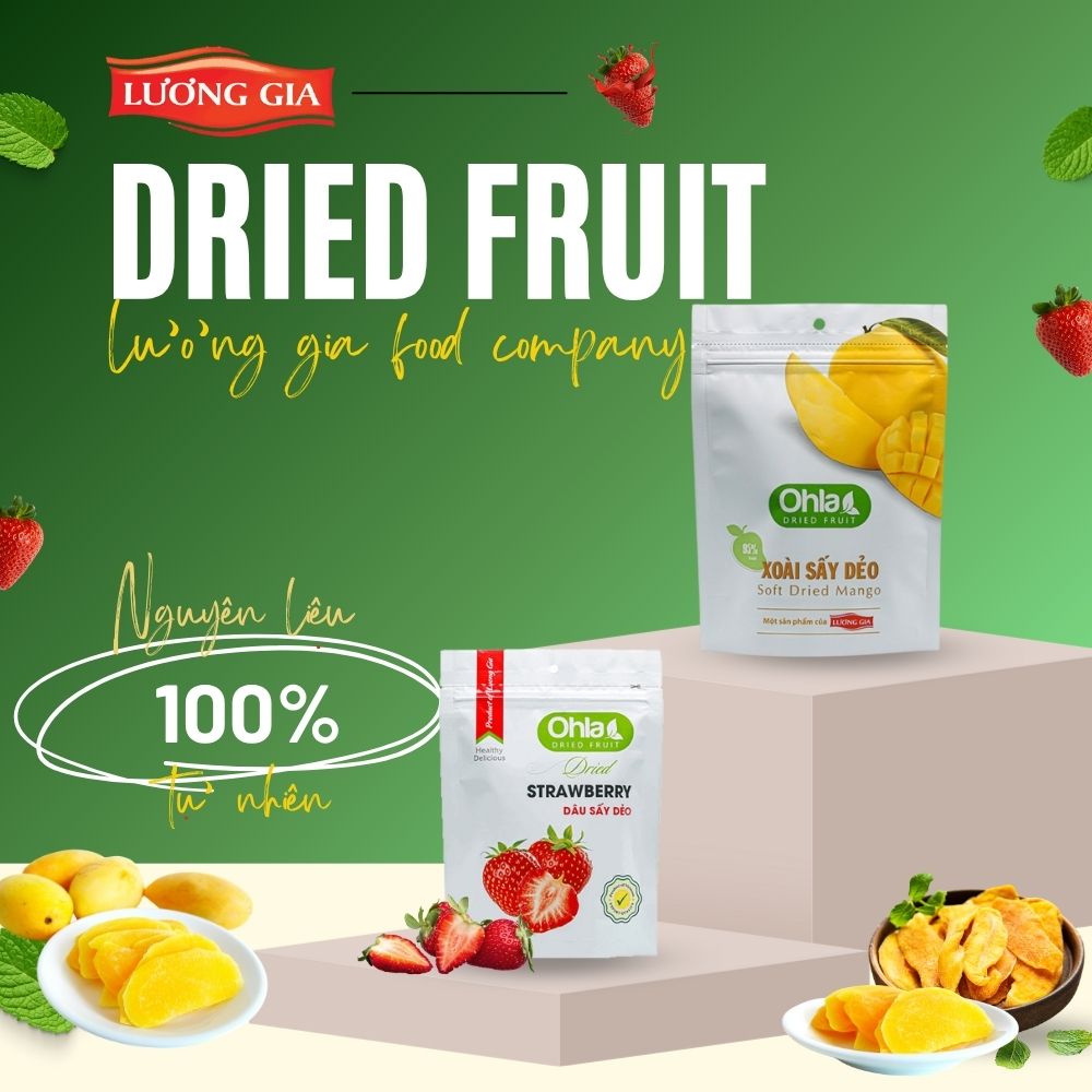 trái cây sấy không phẩm màu