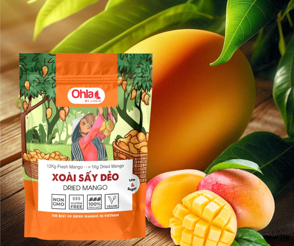 Xoài sấy dẻo Ohla – Hương vị tự nhiên mang chuẩn chất Việt