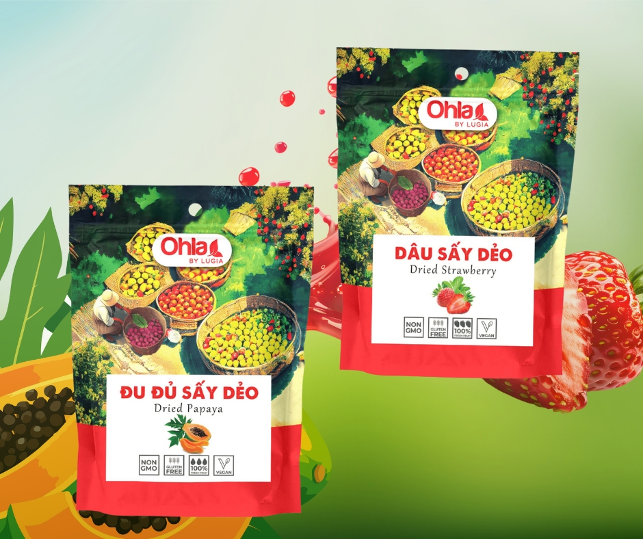 Trái cây sấy dẻo thập cẩm Ohla thương hiệu Lương Gia