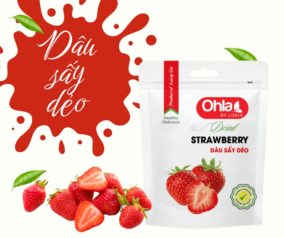 Trải nghiệm vị ngọt tự nhiên cùng dâu tây sấy dẻo