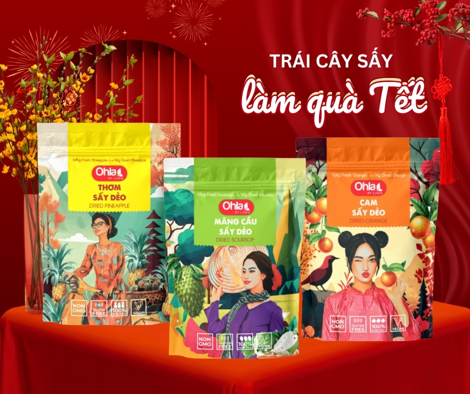 Trái cây sấy dùng làm quà tết